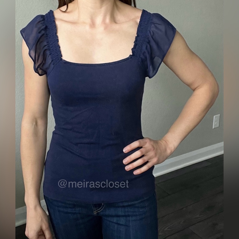 Express Ruffle Sleeve Top